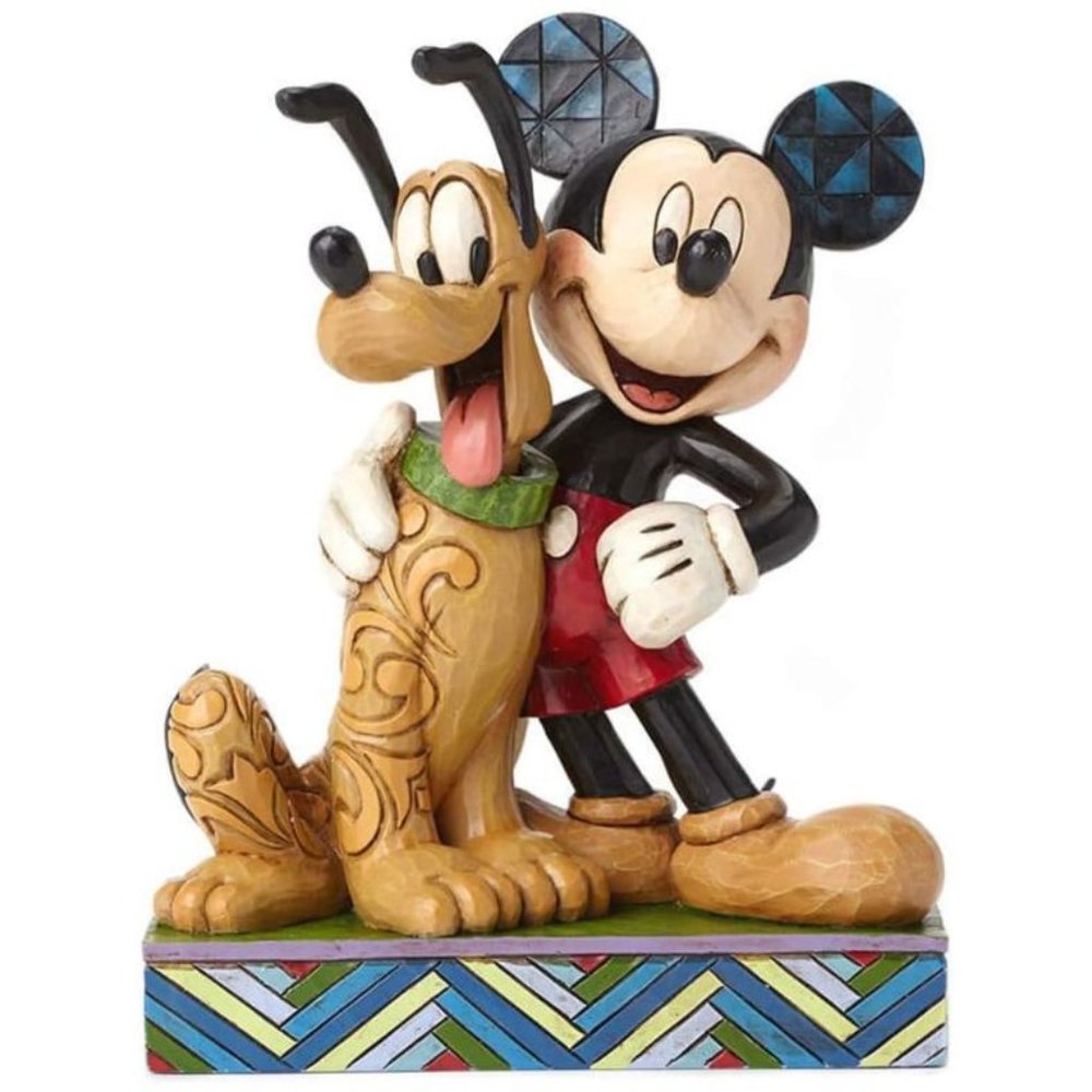 Jim Shore Disney Traditions Mickey Mouse and Pluto Stone Resin Figurine, NIB NEW - Picture 1 of 4